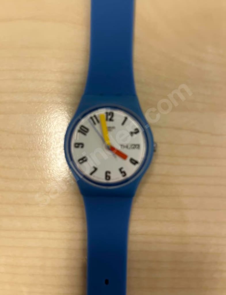 Swatch GS703 Mavi Plastik Slikon Kol Saati - 3