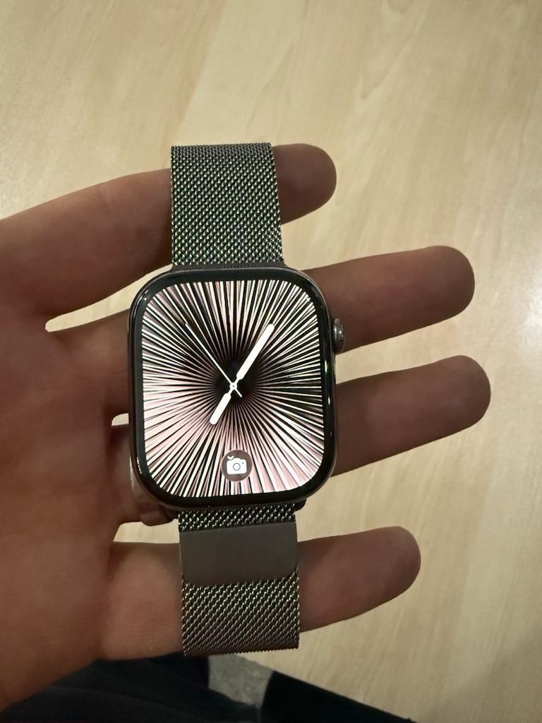 Apple watch 46mm milanese natural titanyum