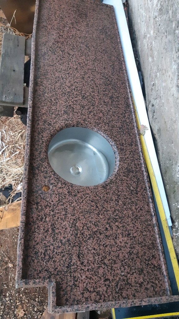 granit tezgah 65 cm genişlik 214cm uzunluk - 3