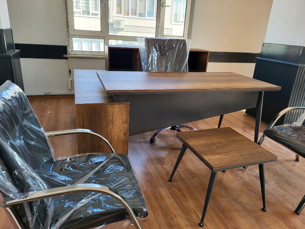 L Etajerli Ofis Makam Masası Takımı - 9