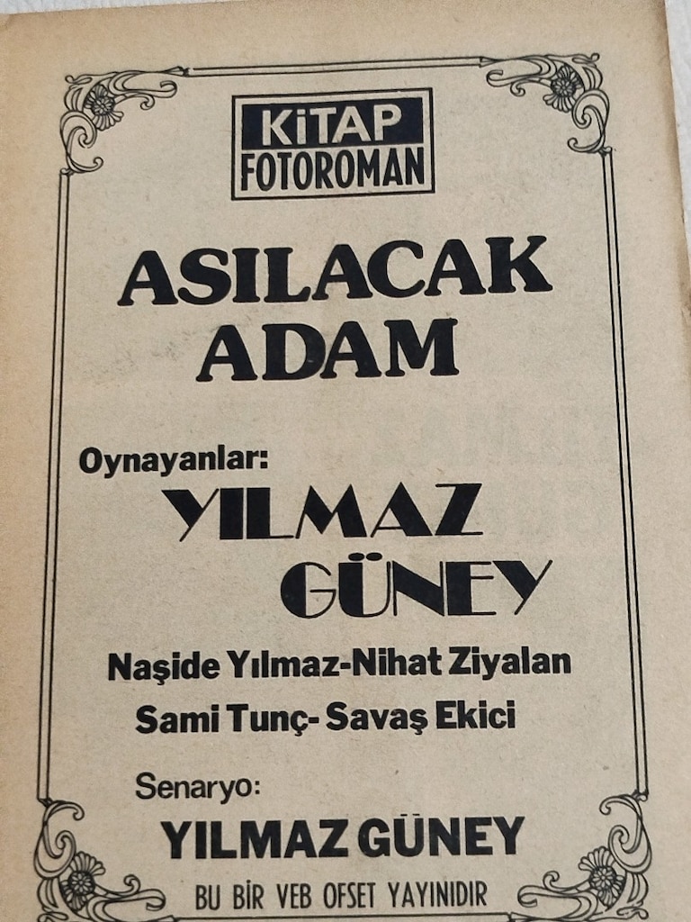 ASILACAK KADIN, Yılmaz Güney (Senaryo ve başrol), kitap fotoroman, VEB - 3
