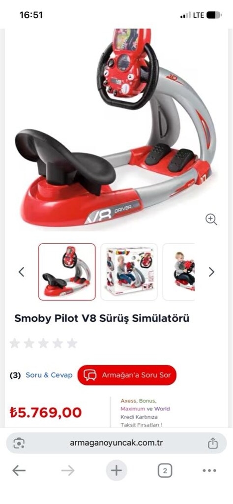 Smoby Pilot V8 Sürüş Simülatörü - 3