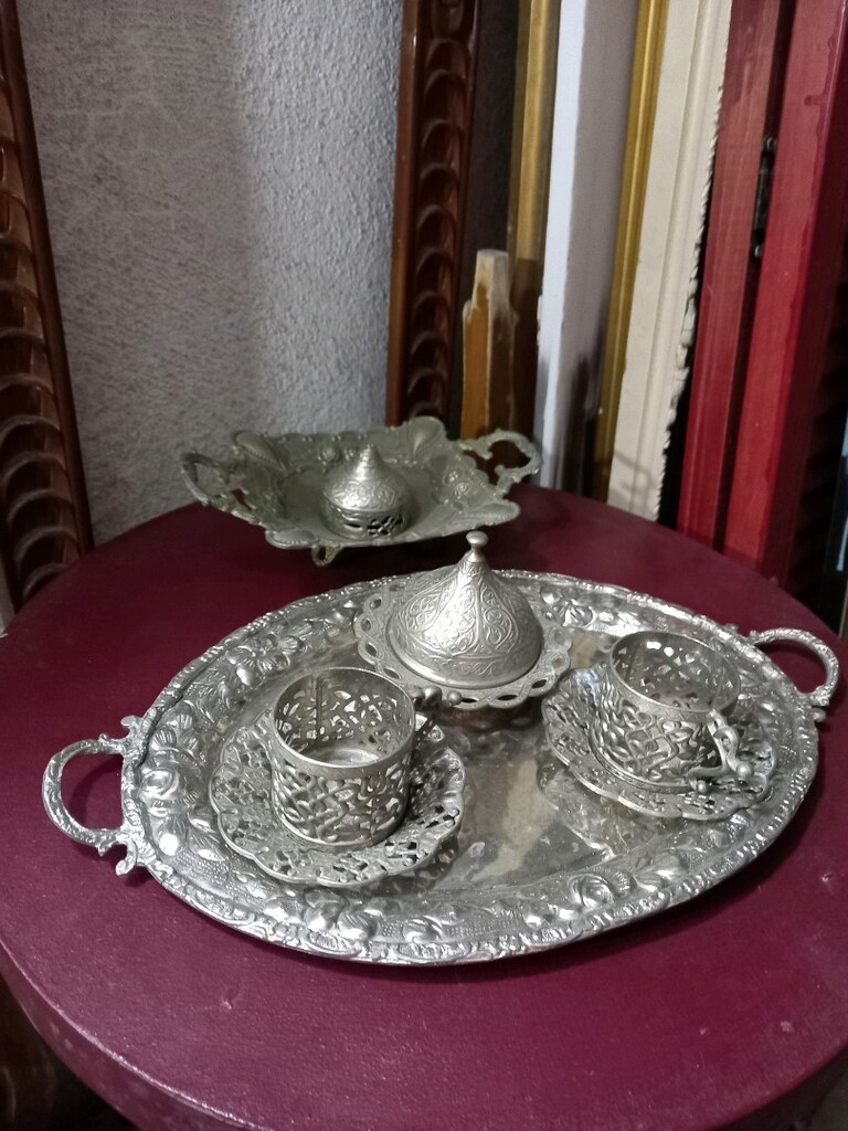 10 parça Alman Gümüş&kristal Sunum Seti - 4