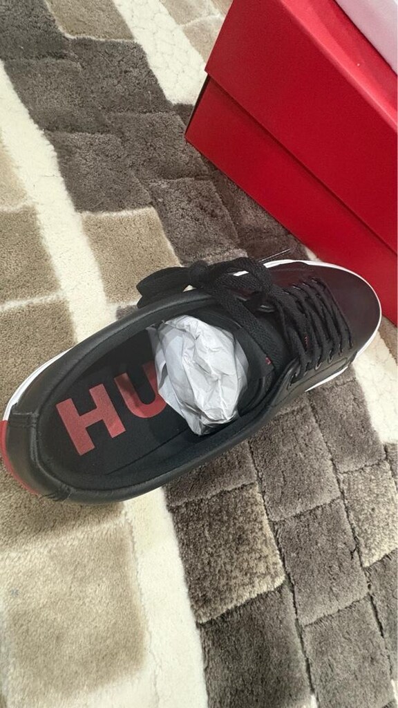 Hugo Siyah Deri Erkek Sneaker Ayakkabı - 3