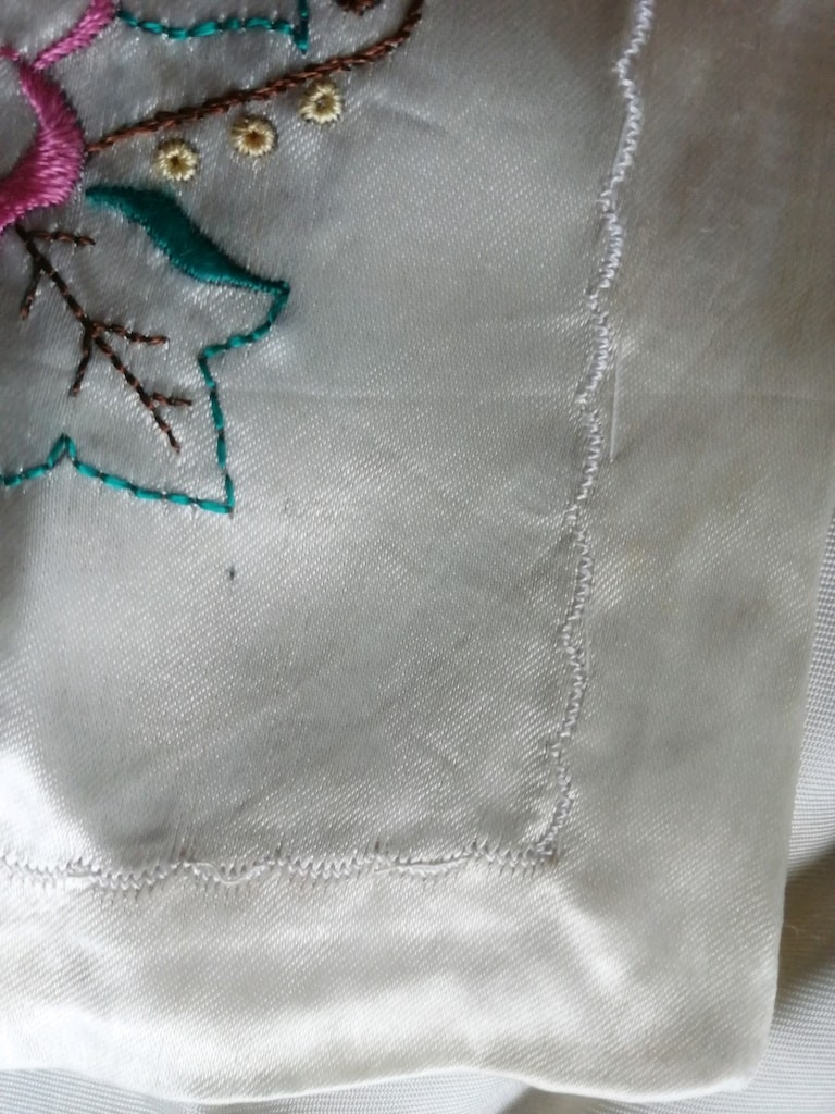 Vintage Sarma İşi Saten Bohça - 8
