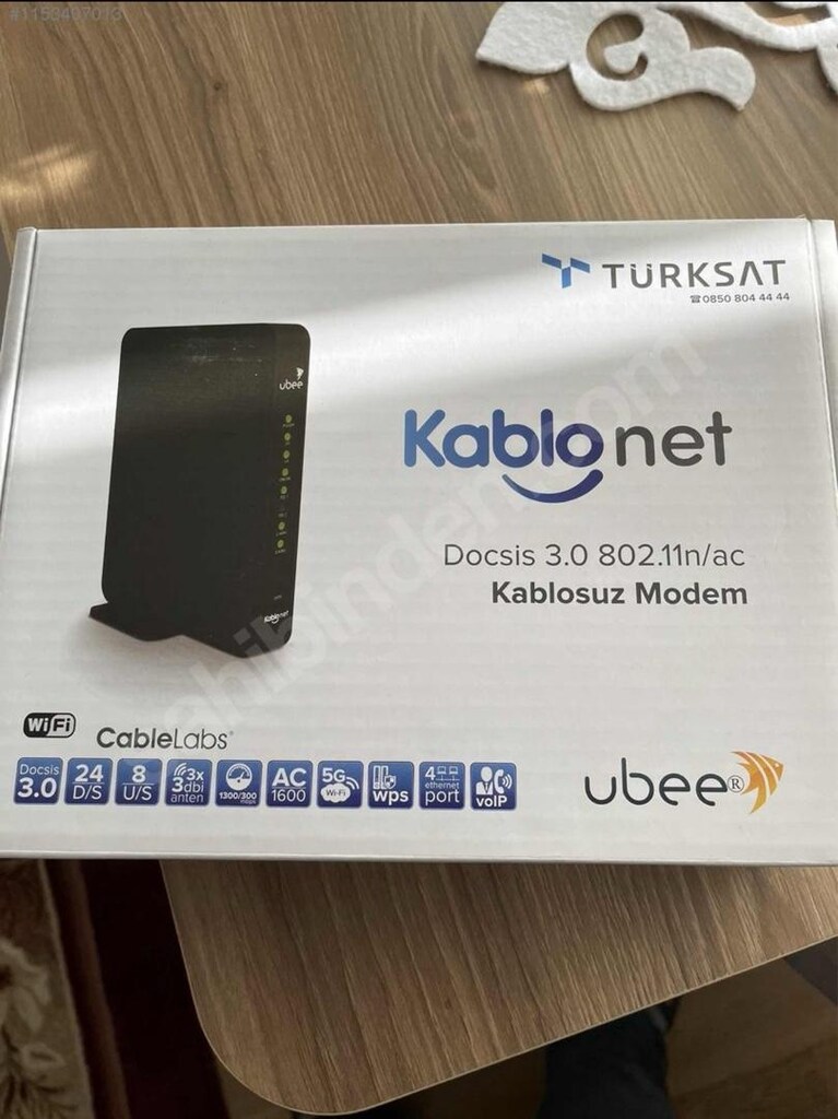 TÜRKSAT KABLONET UBEE DOCSİS 3.0 / 4 PORT'LU OLAN MODEMDİR - 2