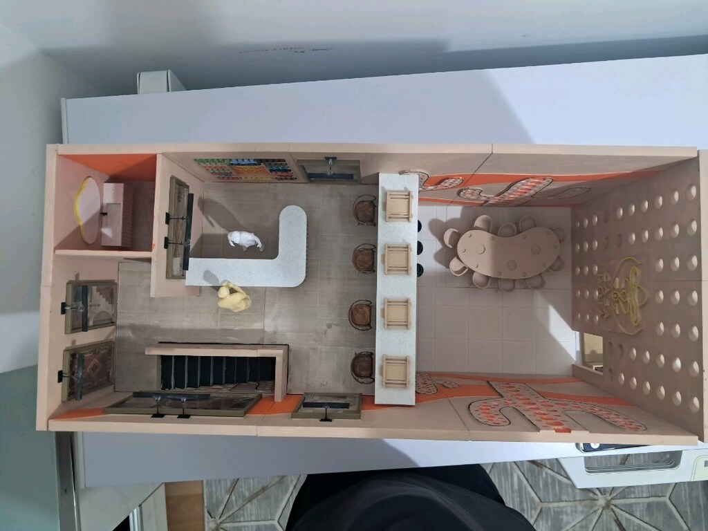 Meksika Konseptli Kafe Mimari Maketi (1/20) Profesyonel El Yapımı - 20