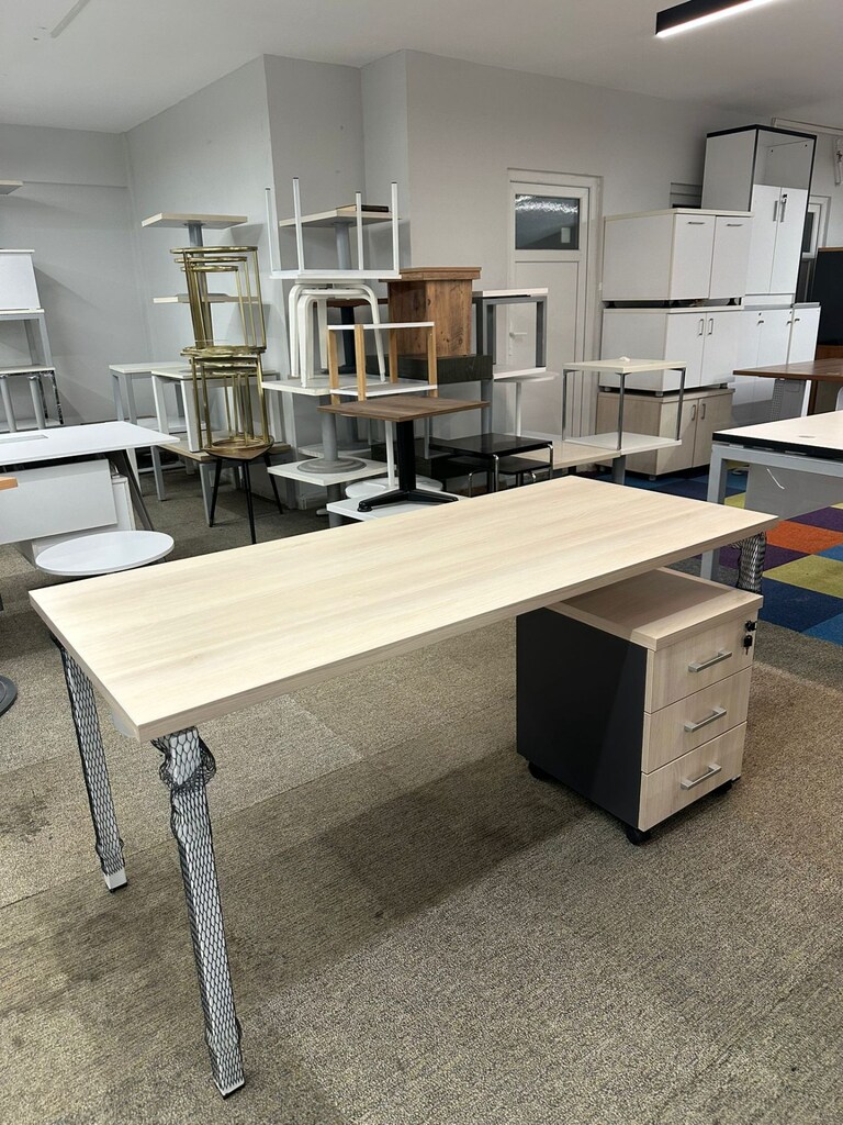 KLAS OFİS ÜSKÜDAR 160x70 MARBELLA KİRAZ KESONLU ÇALIŞMA MASASI - 5