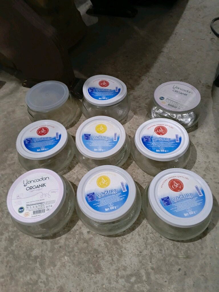 cam yoğurt kapları 650ml - 2