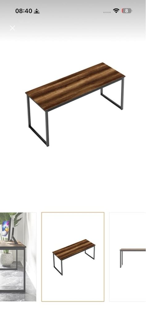 Ceramical Çalışma Masası Ceviz Metal Ayaklı - 4