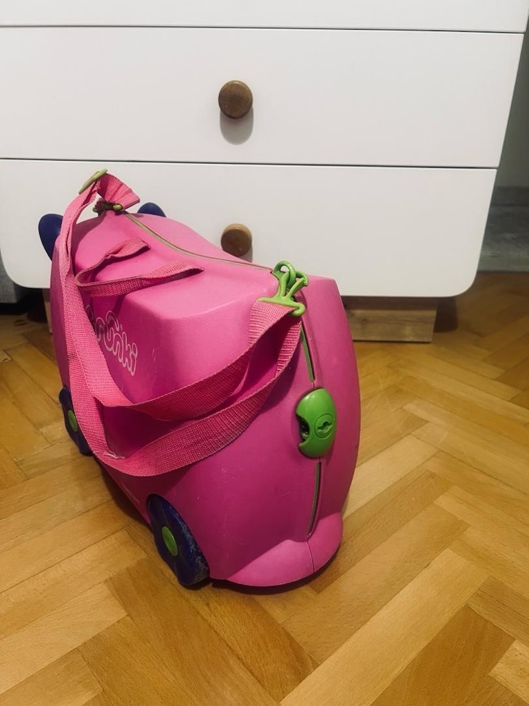pembe trunki binilebilen çocuk valiz - 3