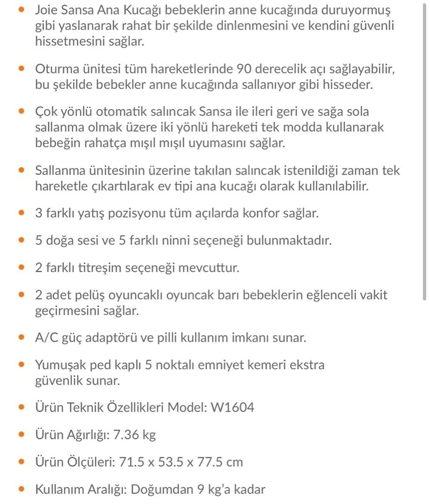 Joie Sansa Ev Tipi Otomatik Anakucağı - 12