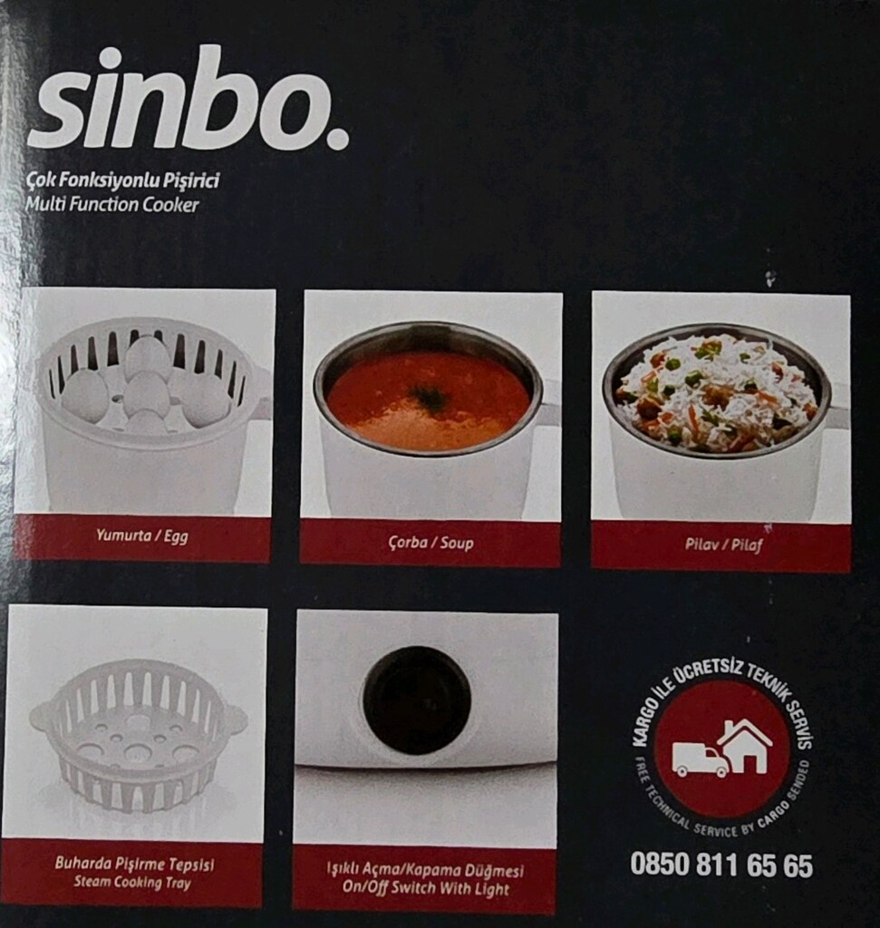 SİNBO SCO 5043 çok fonksiyonlu elektrikli BUHARLI pişirici. - 9