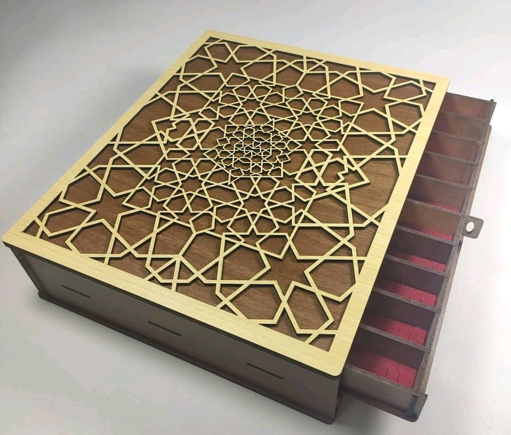 2 KATLI 20 BÖLMELİ TESBİH KUTUSU AHŞAP - 7