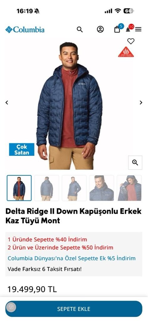 COLUMBİA KAZ TÜYÜ MONT