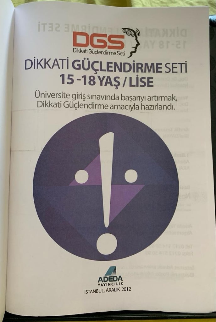 Osman ABALI Dikkat Güçlendirme Seti 15-18 yaş - 2