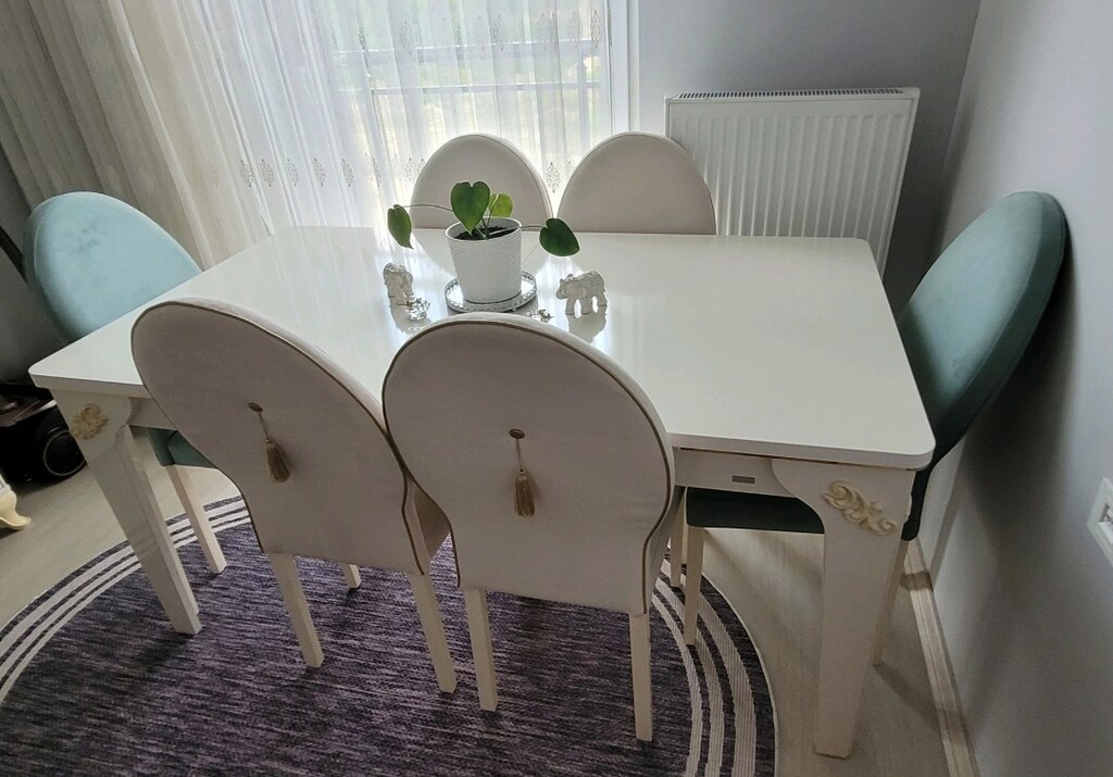 Kusursuz Temizlikte LED Aydınlatmalı Konsollu Yemek Odası Takımı - 2