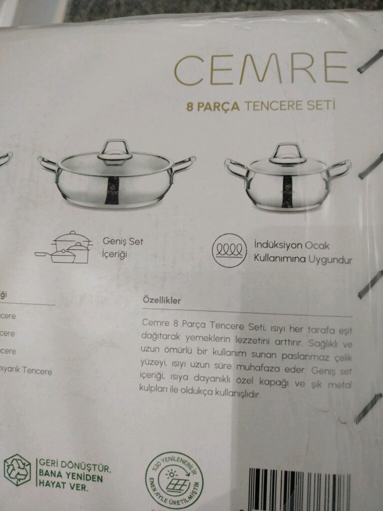 emsan cemre 8 parça çelik tencere - 2