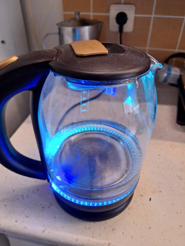 Gökkuşağı renklerinde Işıklı Cam kettle heifer - 3
