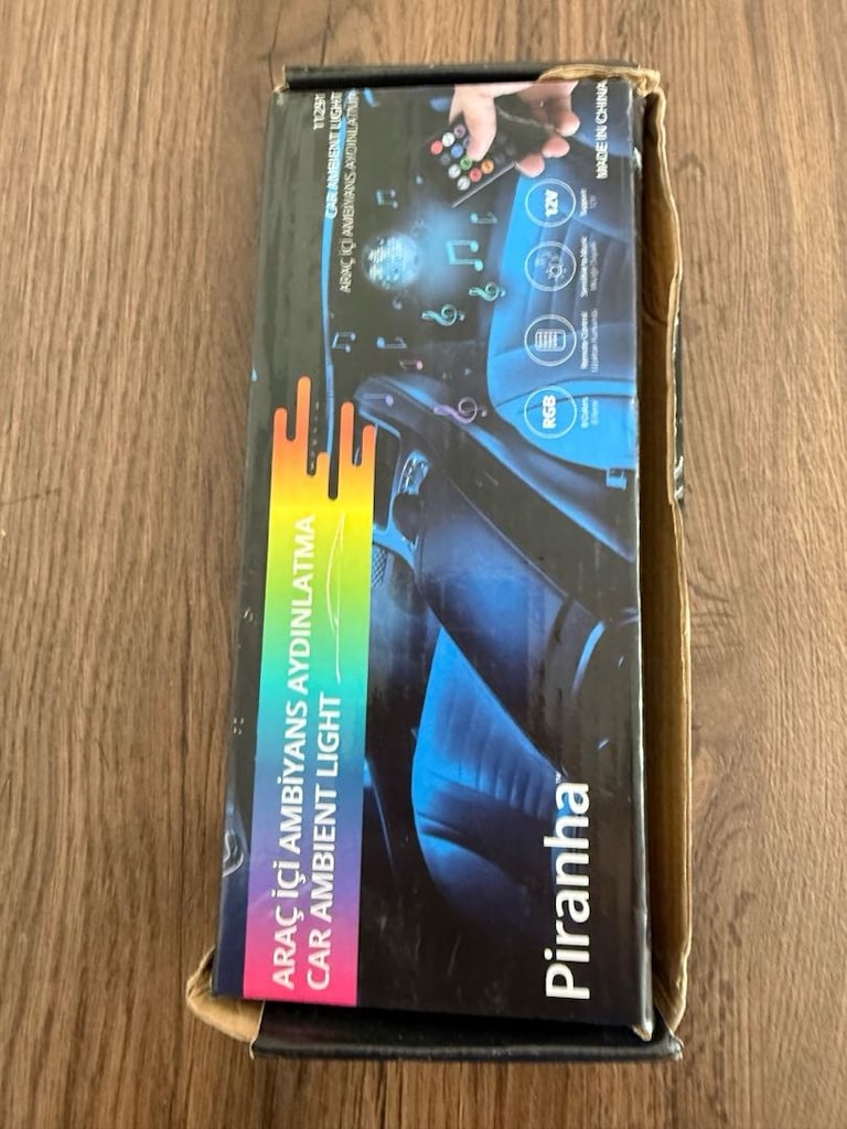 Piranha Araç İçi Ambiyans Aydınlatma RGB Müziğe Duyarlı Kumandalı - 5