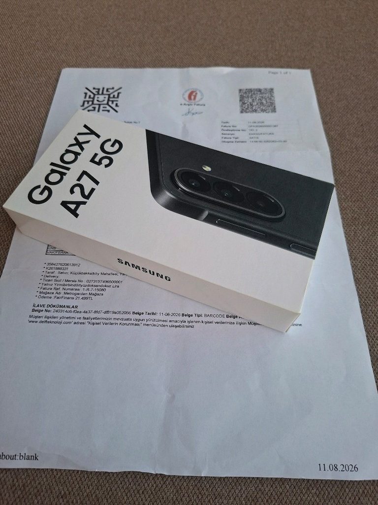 faturalı kapalı kutu A27 256gb