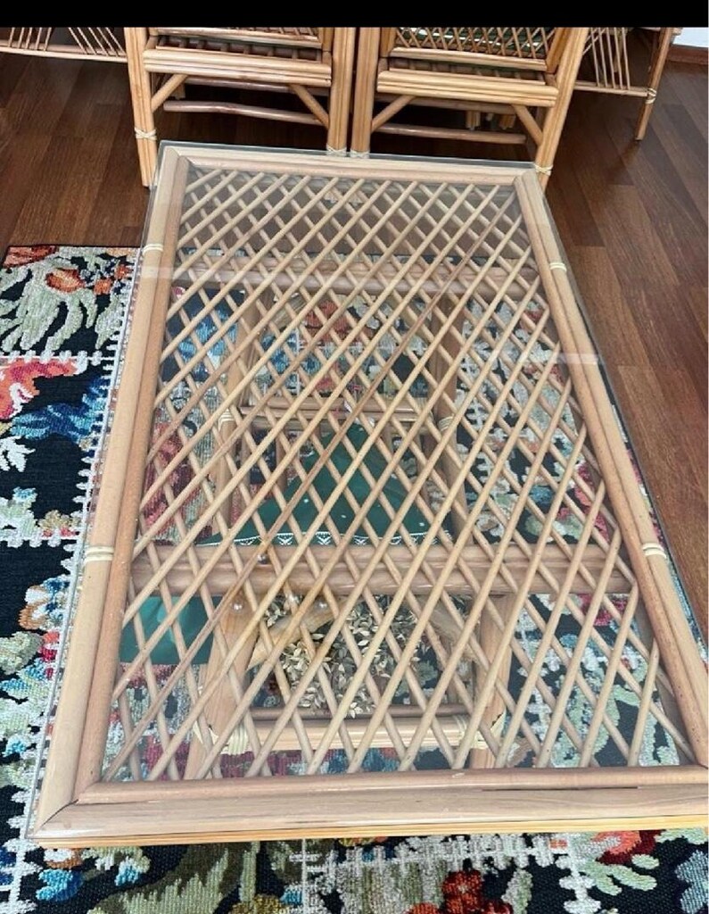 BAMBU BAHÇE MOBİLYASI 6 ADET SANDALYE BİR YEMEK MASASI VE ORTA SEHPASI - 5