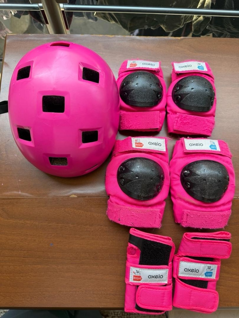 Çocuk bisiklet scooter paten kask+koruma takımı
