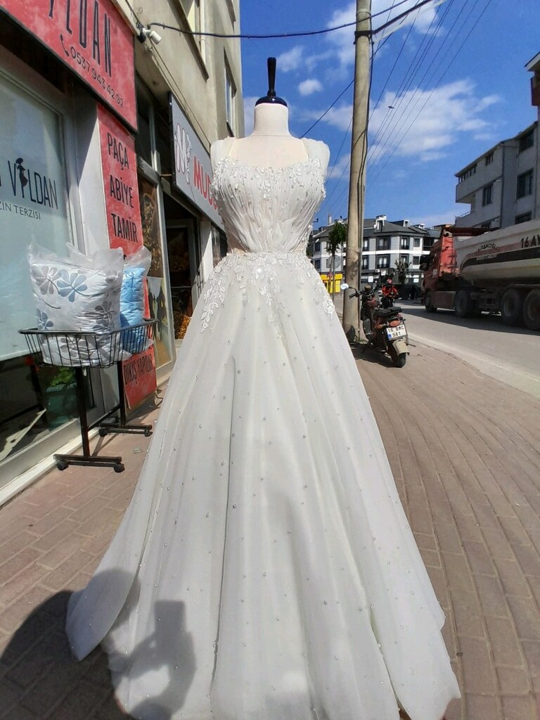 Straplez gelinlik 36/38 bedene uygun satılık - 5