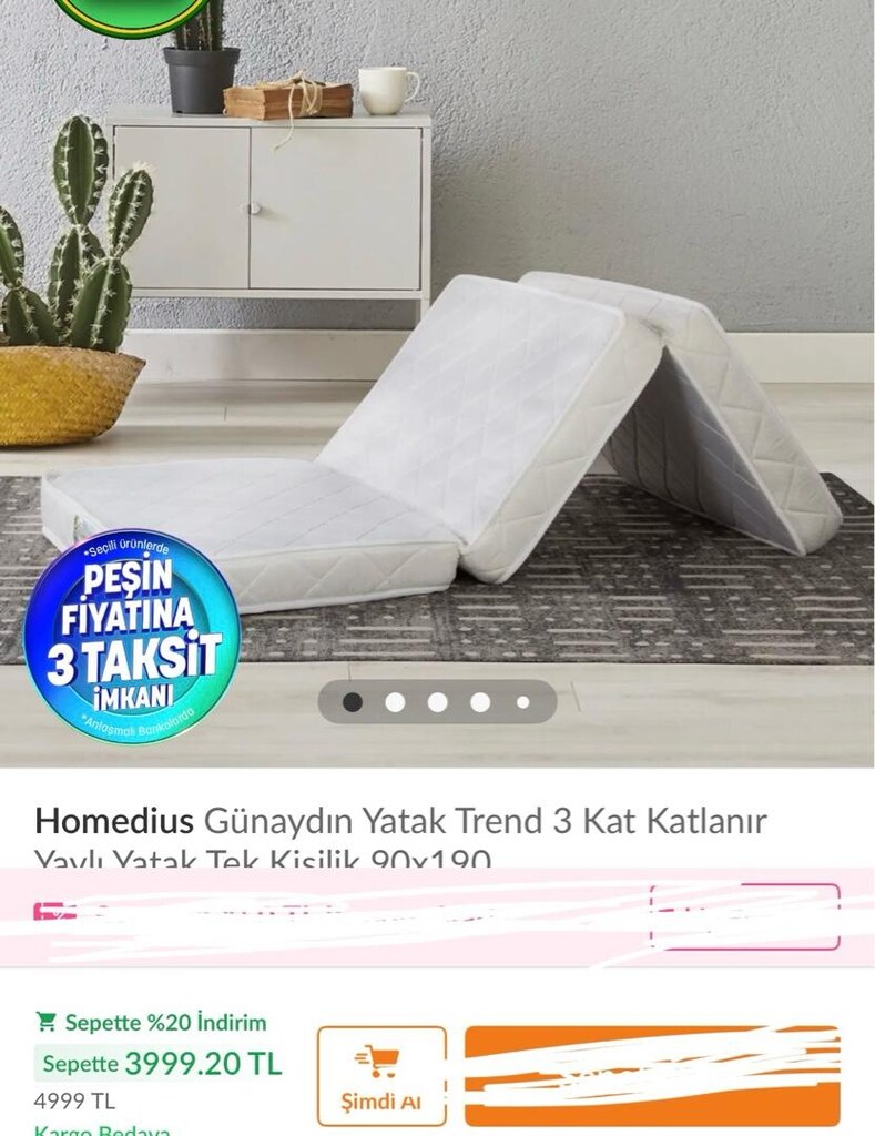 3 Katlı KATLANIR TEK KİŞİLİK YATAK 2 Tane - 6