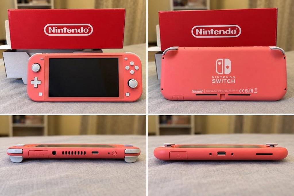 Sıfır Nintendo Switch Lite Mercan Pembe İthal + Minecraft + Kirby Kutu - 2