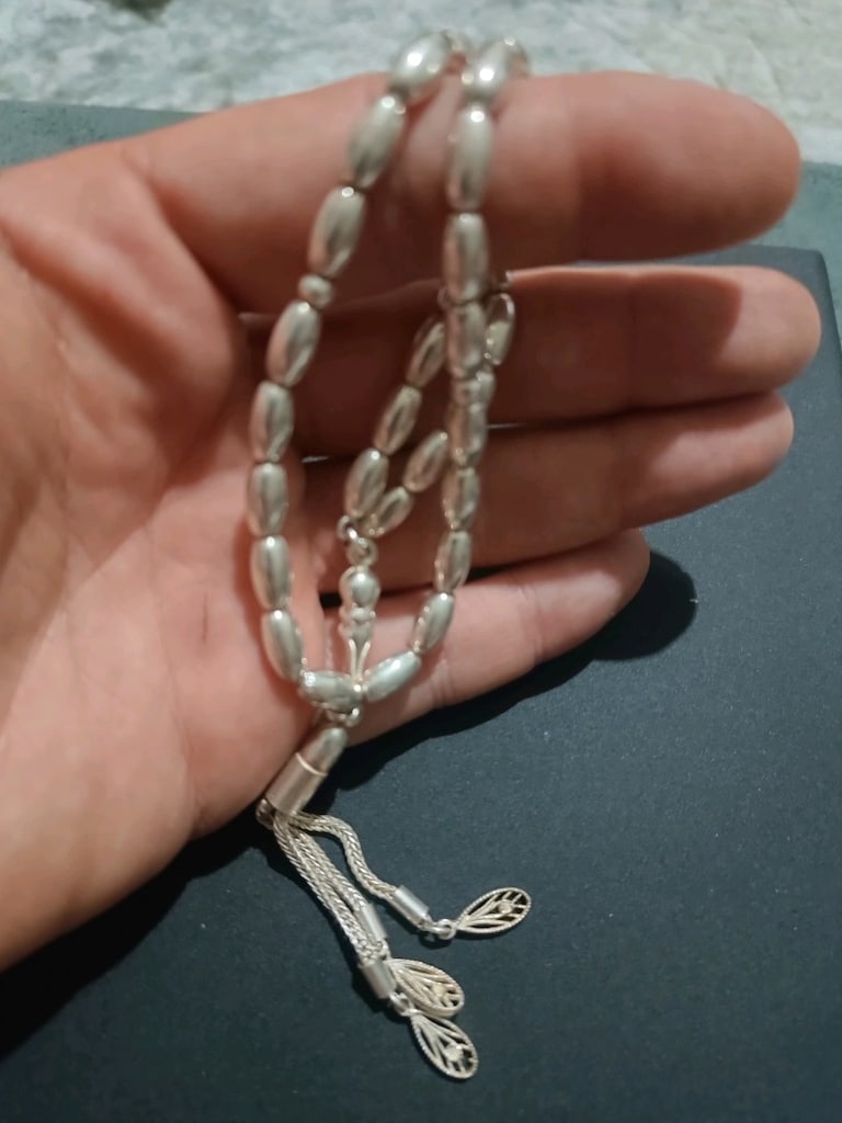 925 ayar saf gümüş tesbih - 3