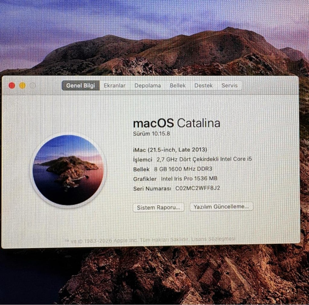 Temiz Kullanılmış iMac 21.5” (Late 2013) + Logitech Set Hediye! - 5