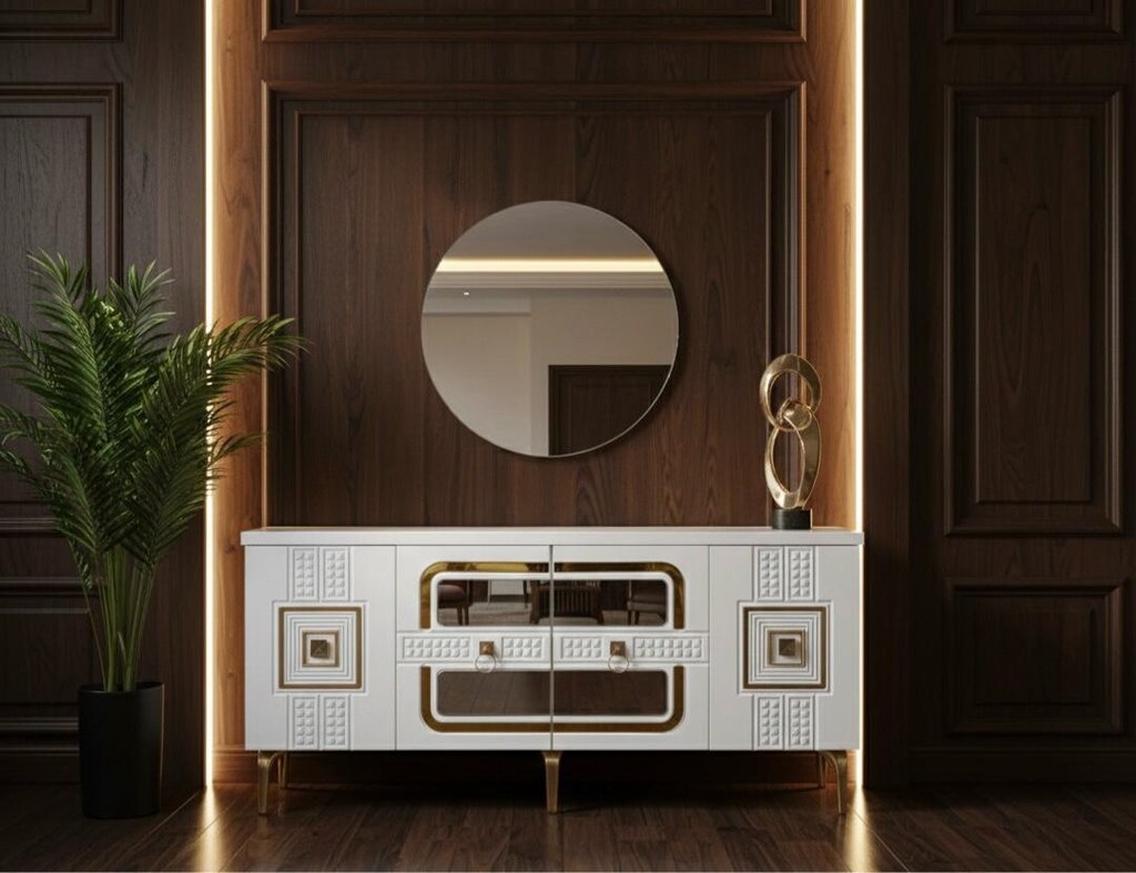 Sıfır , %100 MDF Konsol / Dresuar / Dolap - Aytaşı , Gold - 13