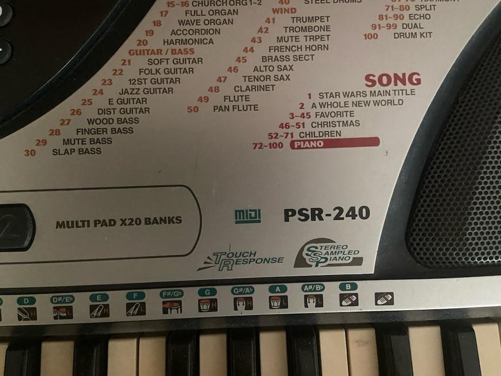 Yamaha org Psr-240 - 5