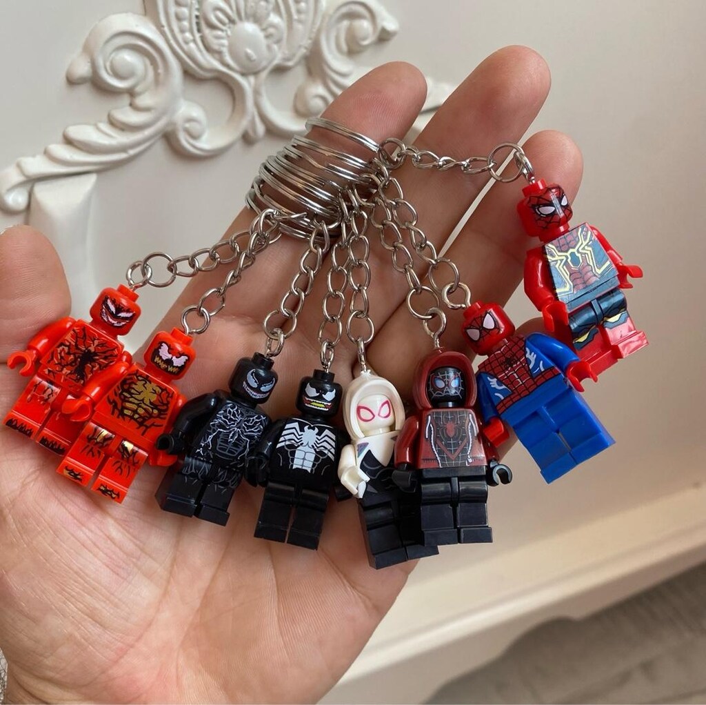 Lego Spider-Man temalı anahtarlık seti - 4