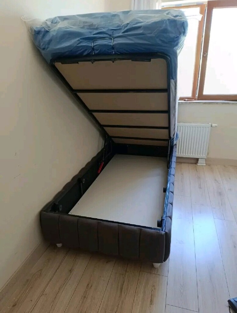 90/190 cm'lik baza Başlık yatak takım sandıklı baza - 2