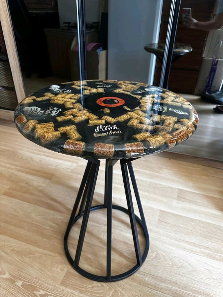 epoksi retro 50cm masa metal ayak