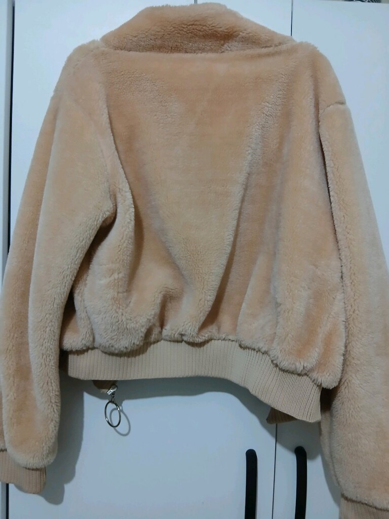 Kadın Fermuarlı Peluş Kısa Mont TOPSHOW - 10
