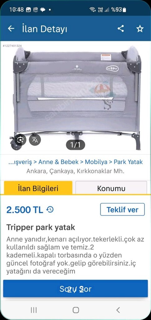 Tripper Seyyar Yolculuk Yatağı - 2