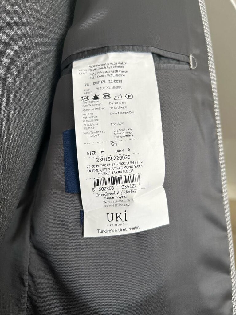 UKİ 54 Beden gri takım elbise (yelekli) ACİL SON FİYAT - 3