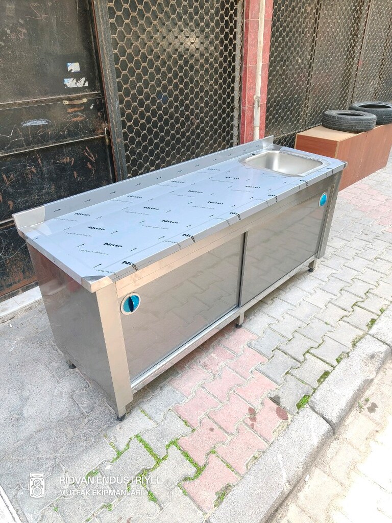krom evye paslanmaz bulaşık yıkama lavabosu hazır mutfak eviye tezgah - 7