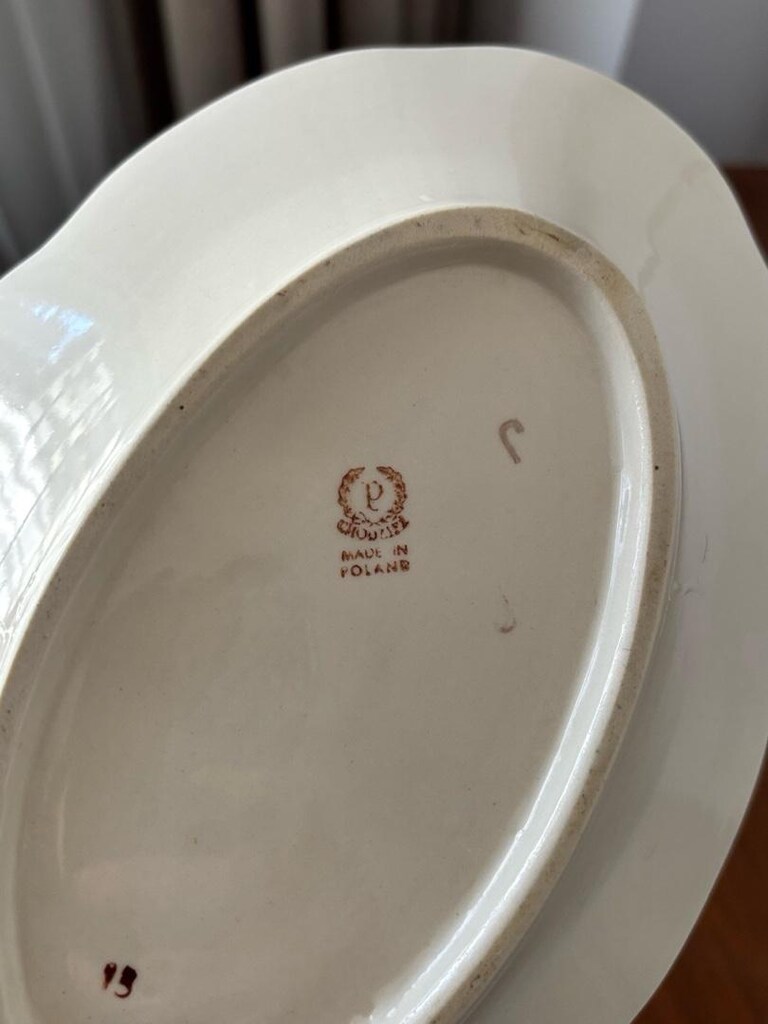 Vintage Polonya İkili Kayık Tabak - 7