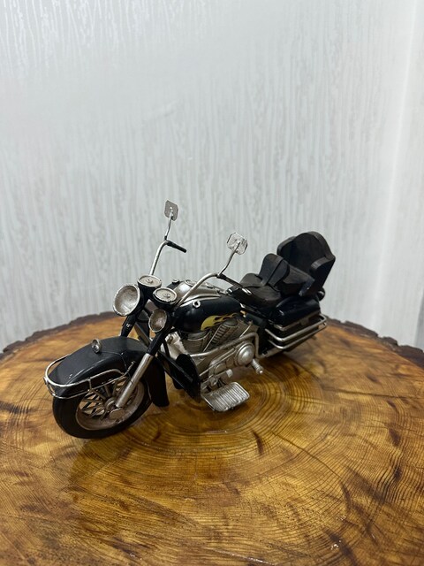 Antika Metal Motosiklet Maketi Dekoratif Retro Motor Modeli