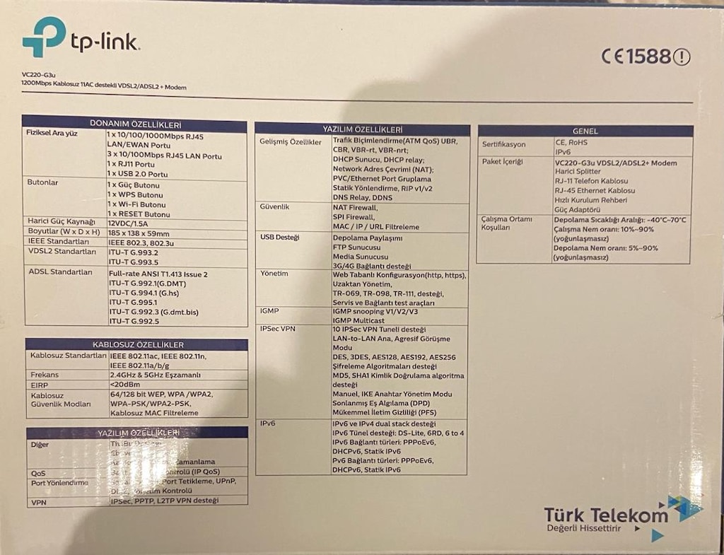 Türk Telekom Fiber Güçlü Modem - 2