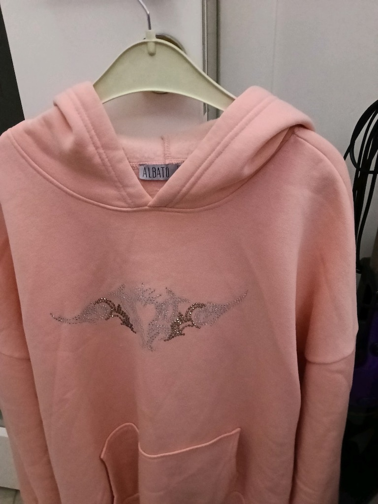 pembe başlıklı kapsonlu sweatshirt - 6