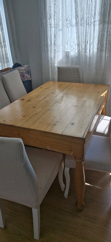 6 sandalye çekmeceli masa set - 2
