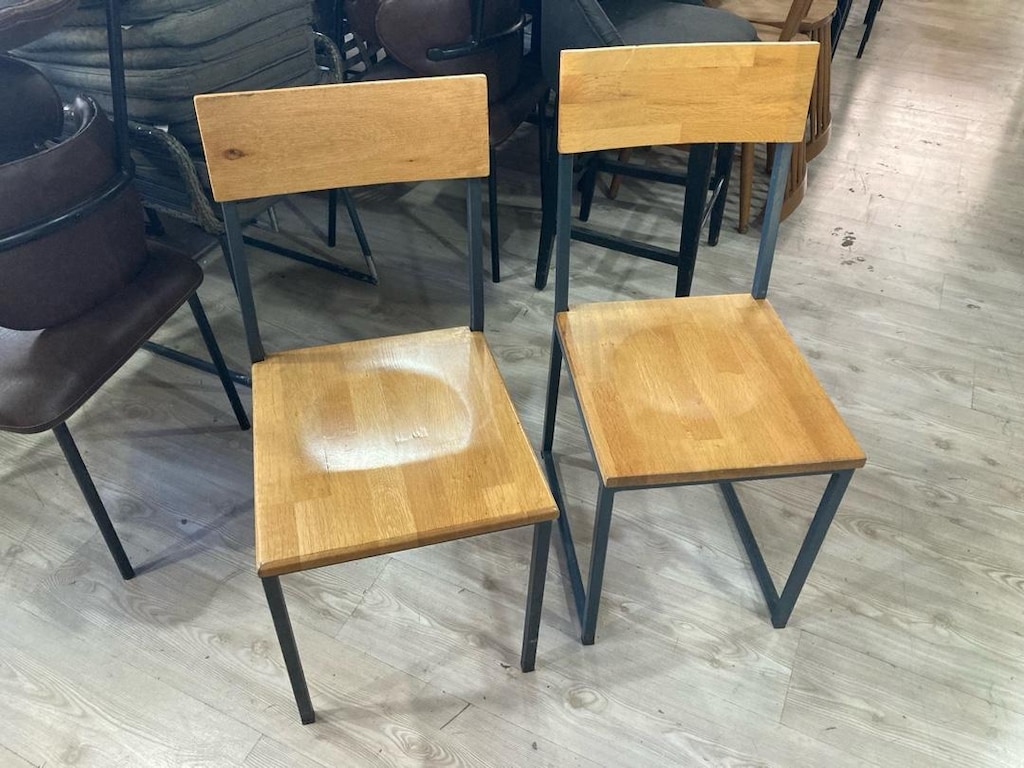 ahşap metal sandalye - 4