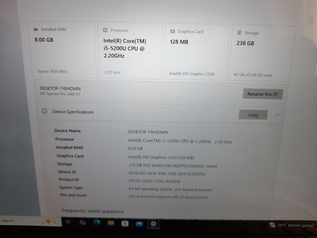HP SPECTRE PROX360 İ5 DOKUNMATIK - 2