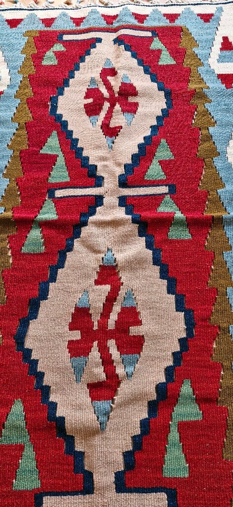 El Dokuma yün kilim - 3