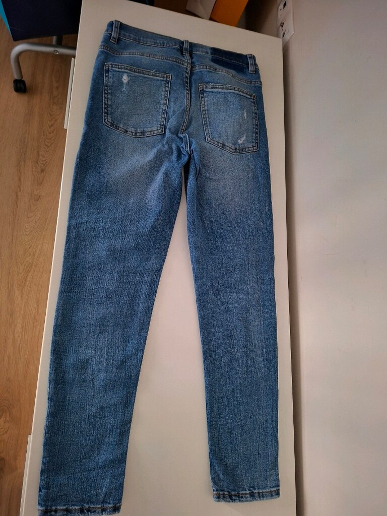 Zara 13-14 Yaş Yırtık detaylı Jeans Pantolon - 4